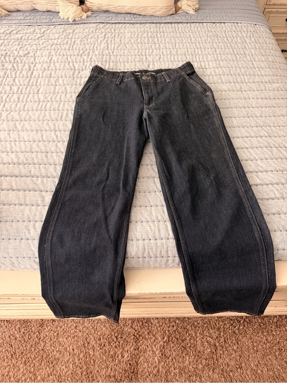 Women's High-Rise Wide-Leg Jeans in Black Denim